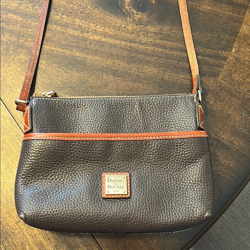 Dooney & Bourke Dark Brown leather Crossbody Bag